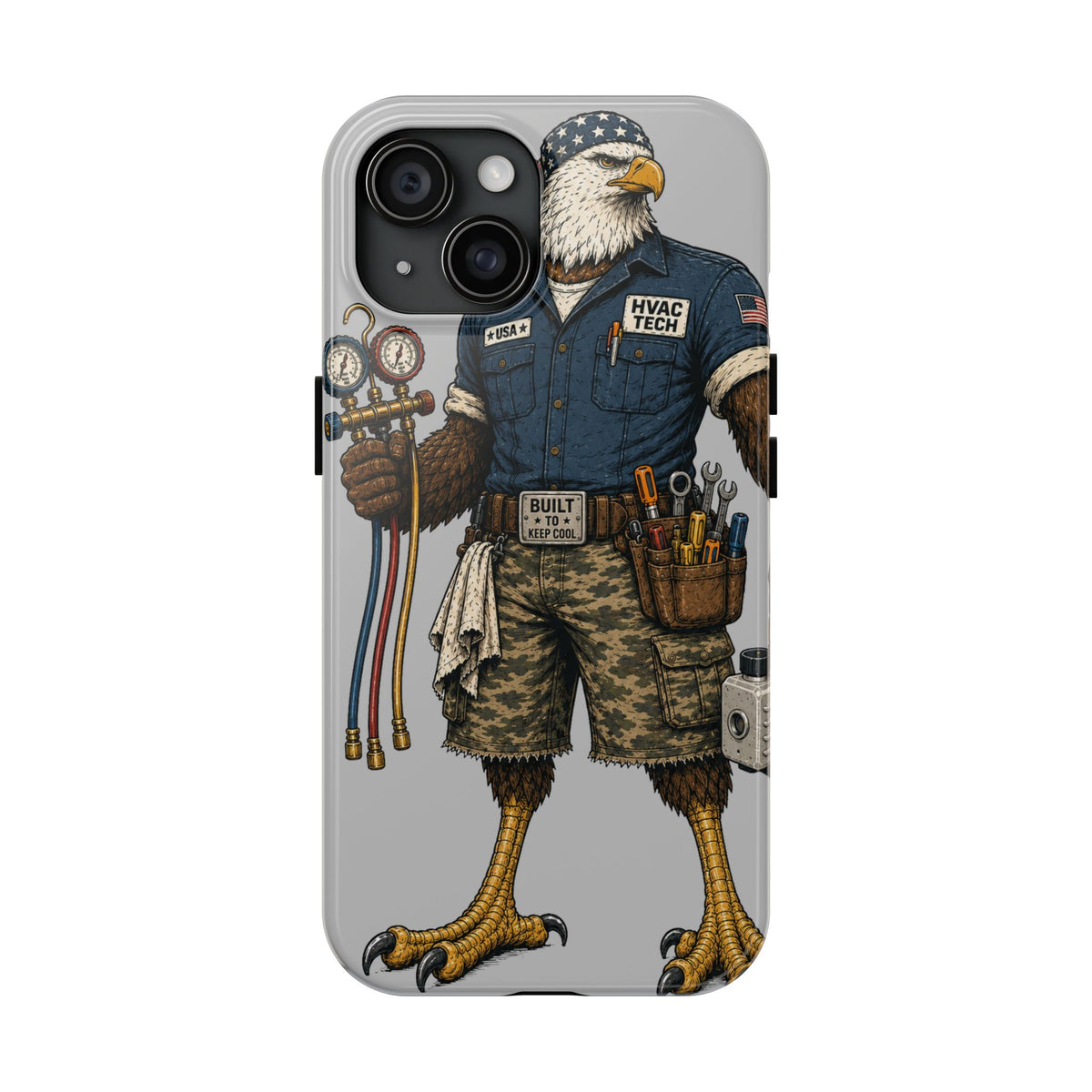 HVAC Eagle Tough Guy Phone Case