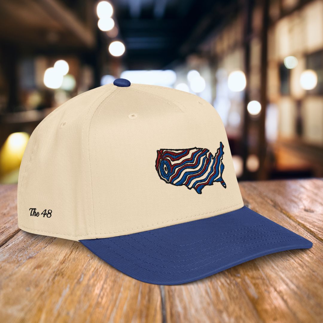"The 48" States Embroidered Snapback Hat