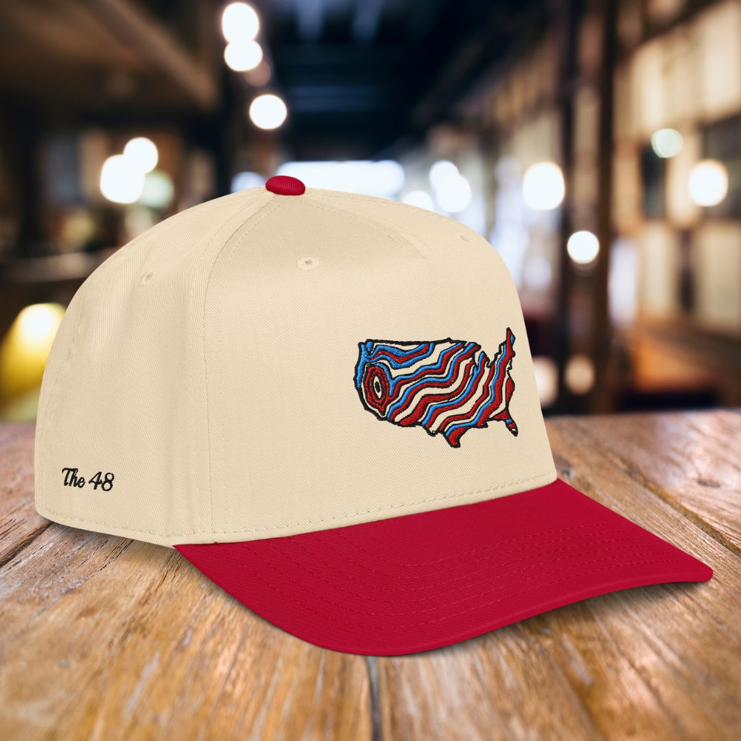 "The 48" States Embroidered Snapback Hat