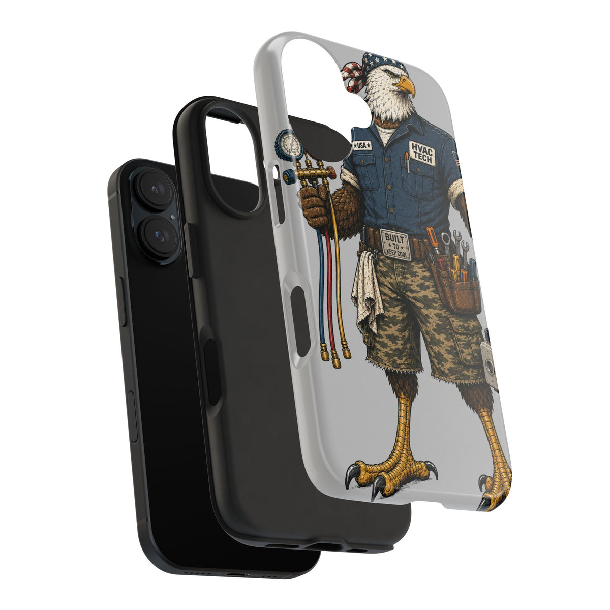 HVAC Eagle Tough Guy Phone Case