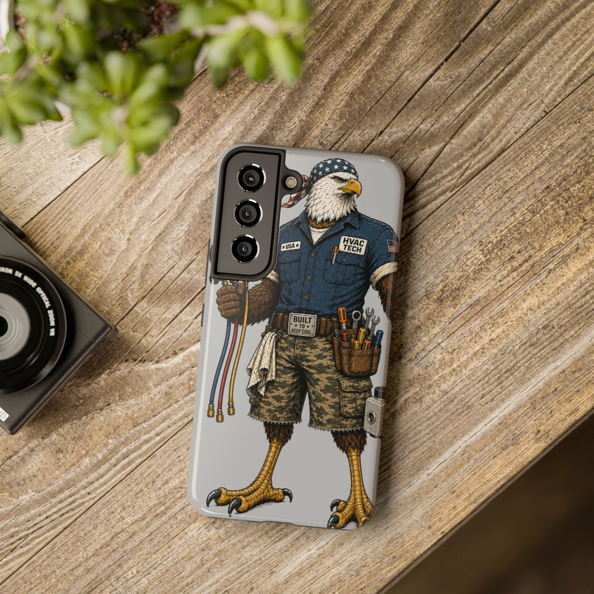HVAC Eagle Tough Guy Phone Case