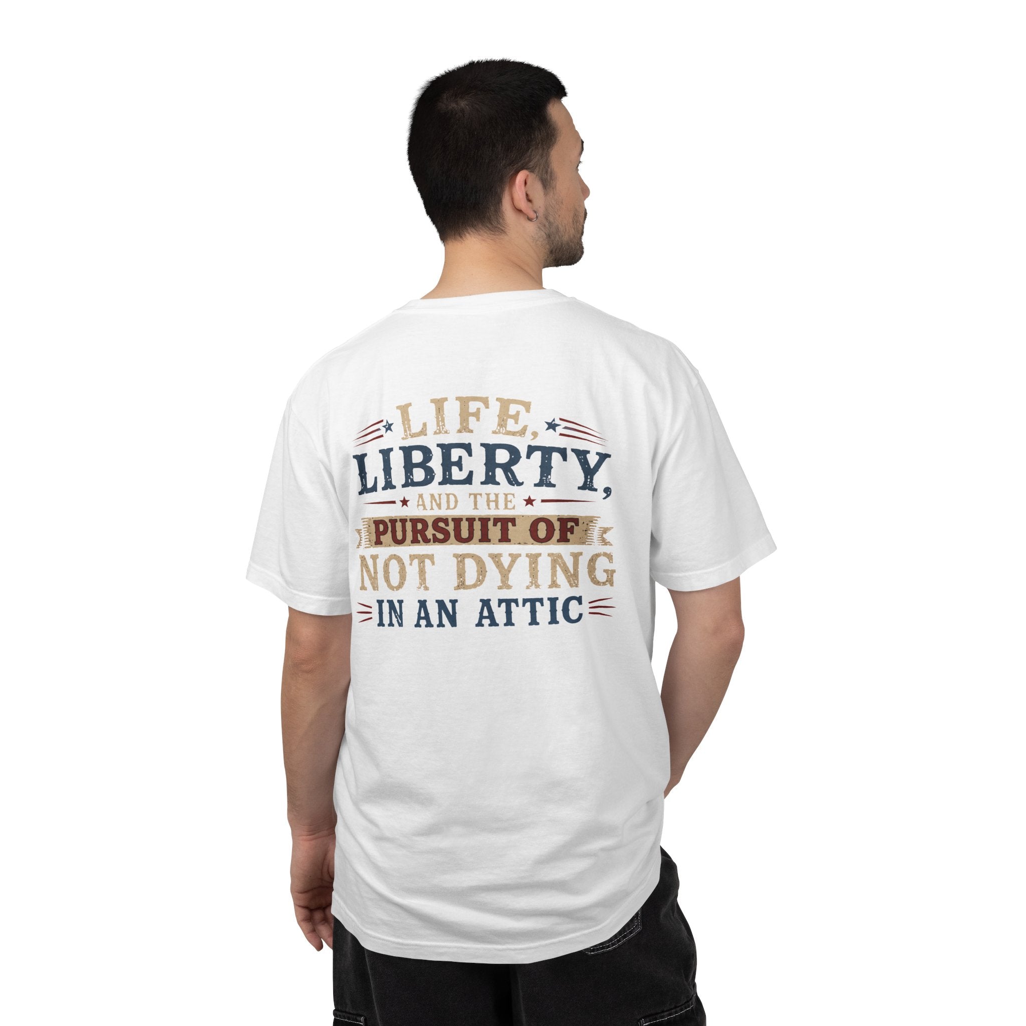HVAC Pro Dying in Attic Heavyweight T-Shirt