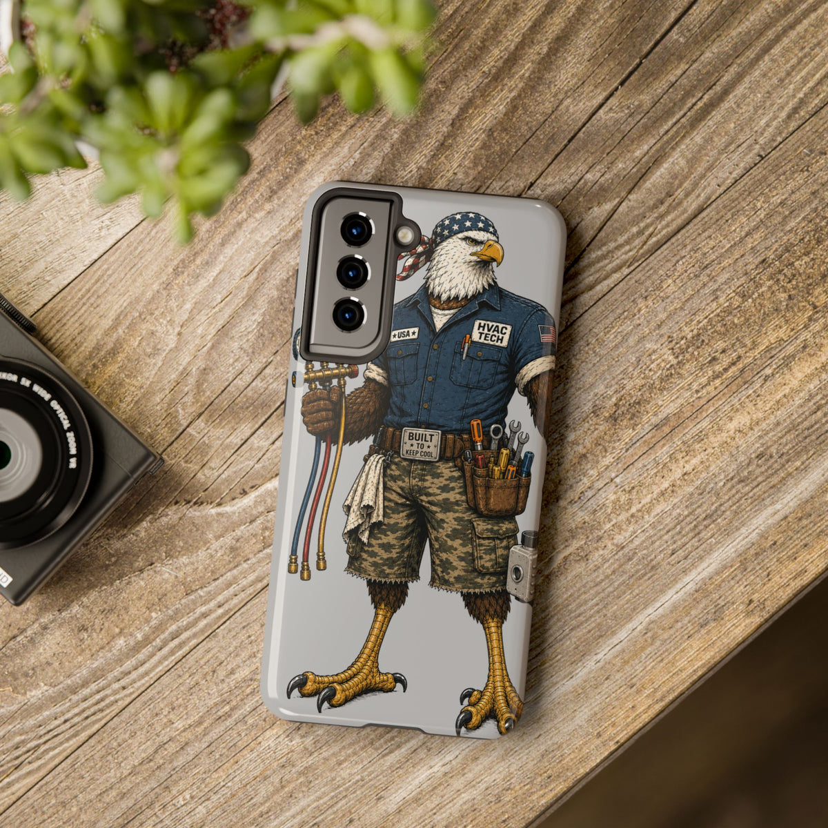 HVAC Eagle Tough Guy Phone Case