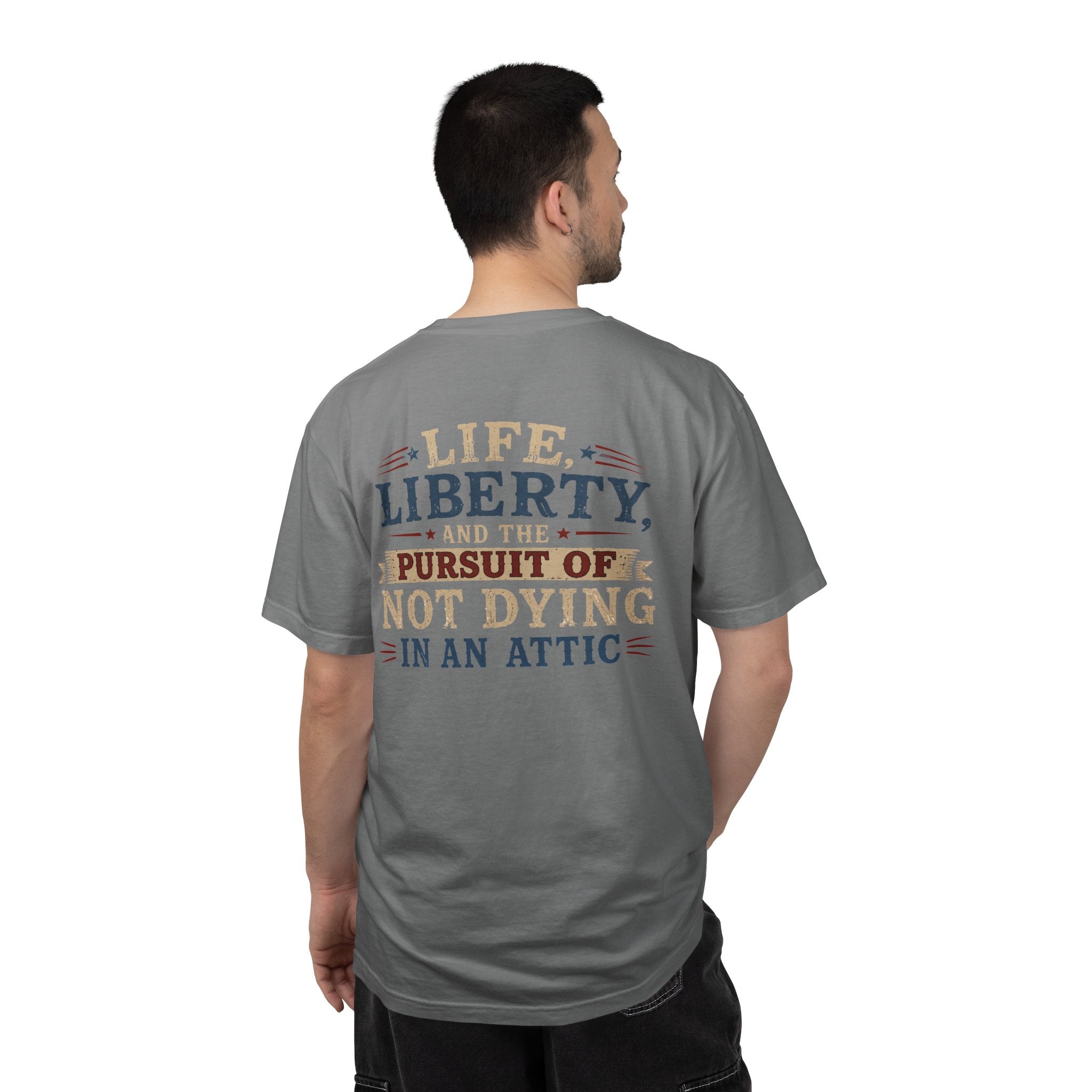 HVAC Pro Dying in Attic Heavyweight T-Shirt