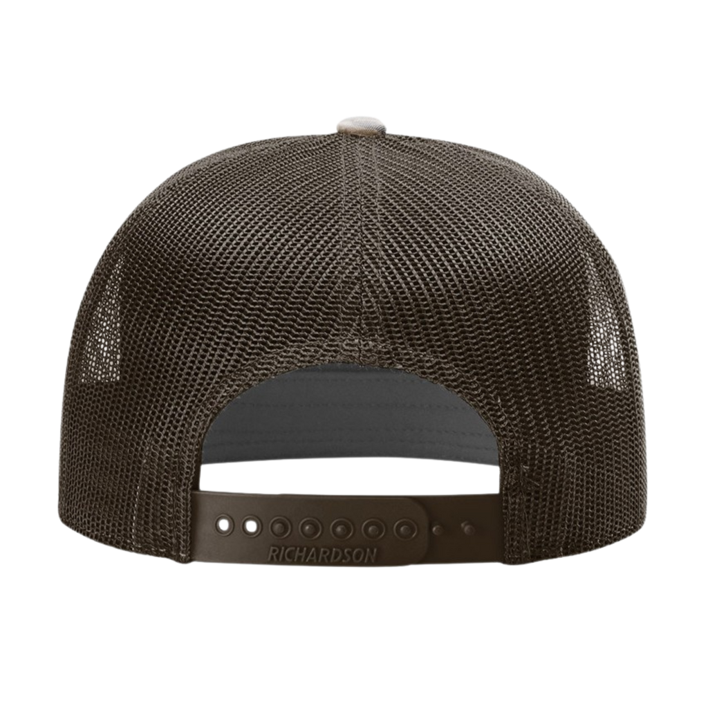 American HVAC Pro Duck Camo Brown 7-Panel Trucker Hat