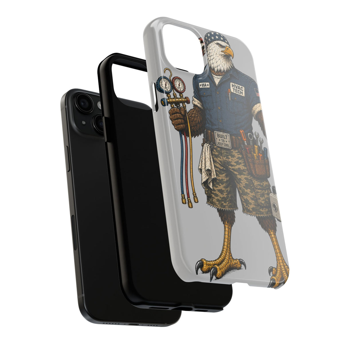 HVAC Eagle Tough Guy Phone Case