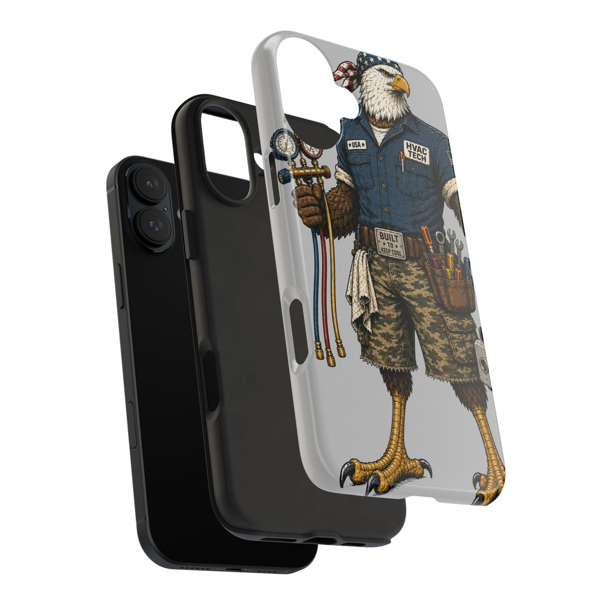 HVAC Eagle Tough Guy Phone Case
