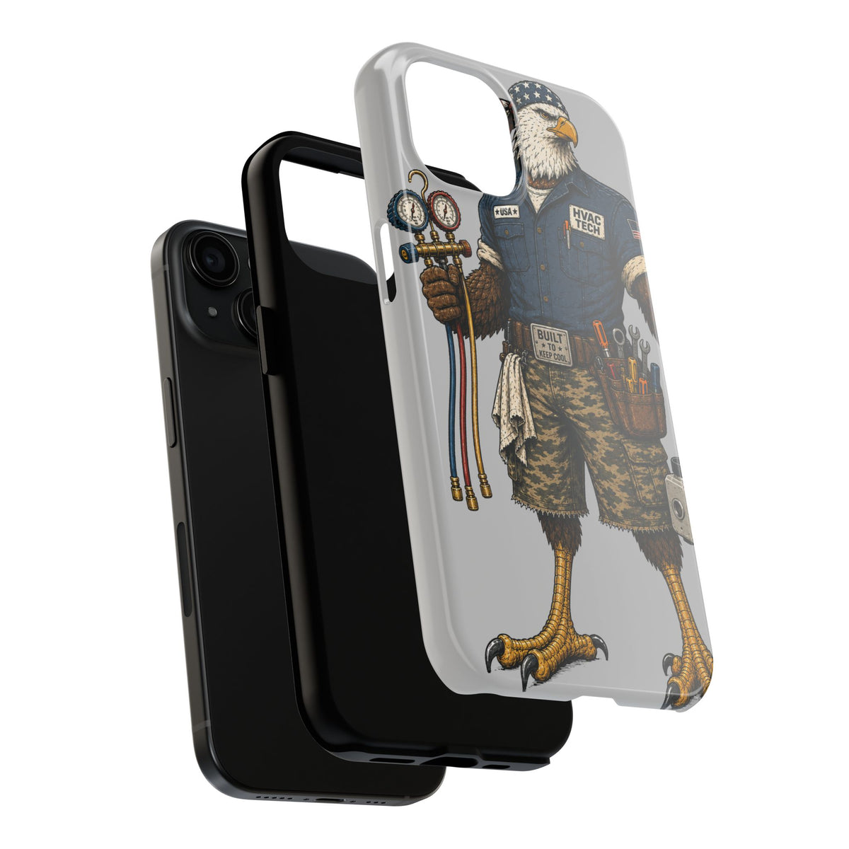 HVAC Eagle Tough Guy Phone Case