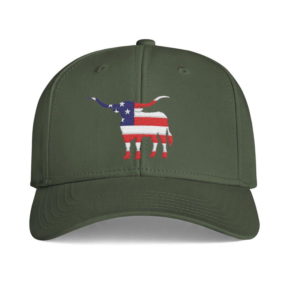 Patriotic Steer Premium Cap - Snapback Embroidered
