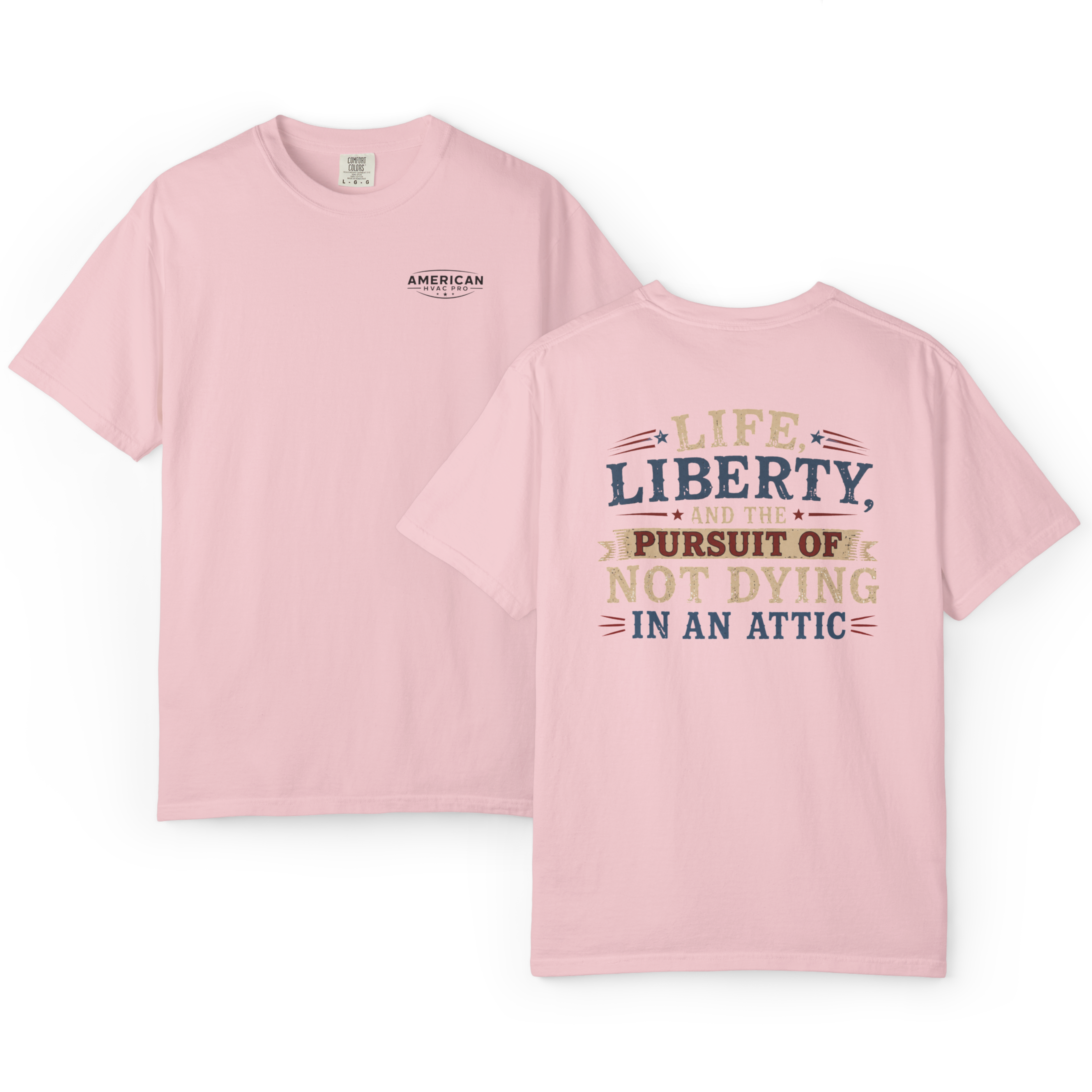 HVAC Pro Dying in Attic Heavyweight T-Shirt