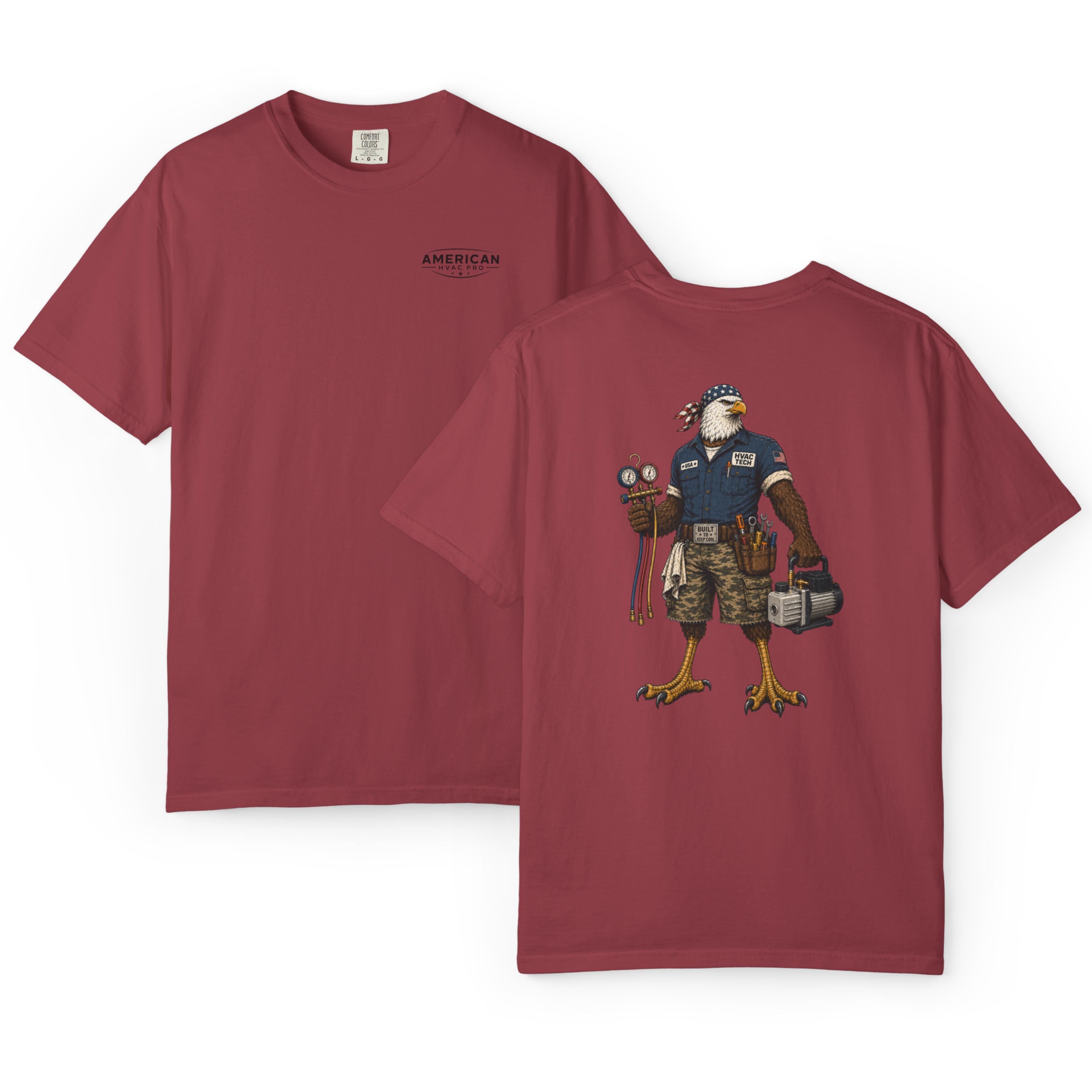 HVAC Eagle Tough Guy Heavyweight T-Shirt