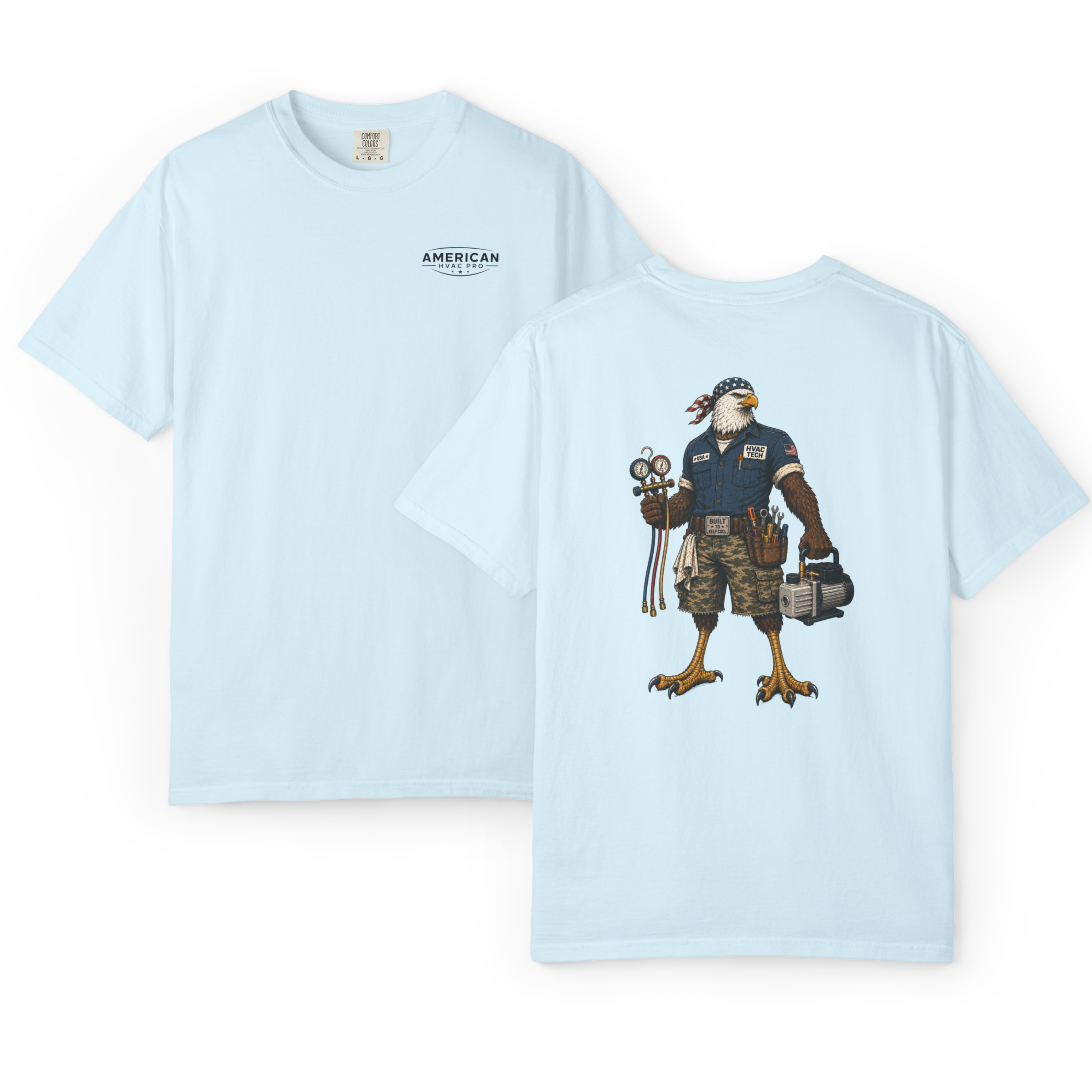 HVAC Eagle Tough Guy Heavyweight T-Shirt