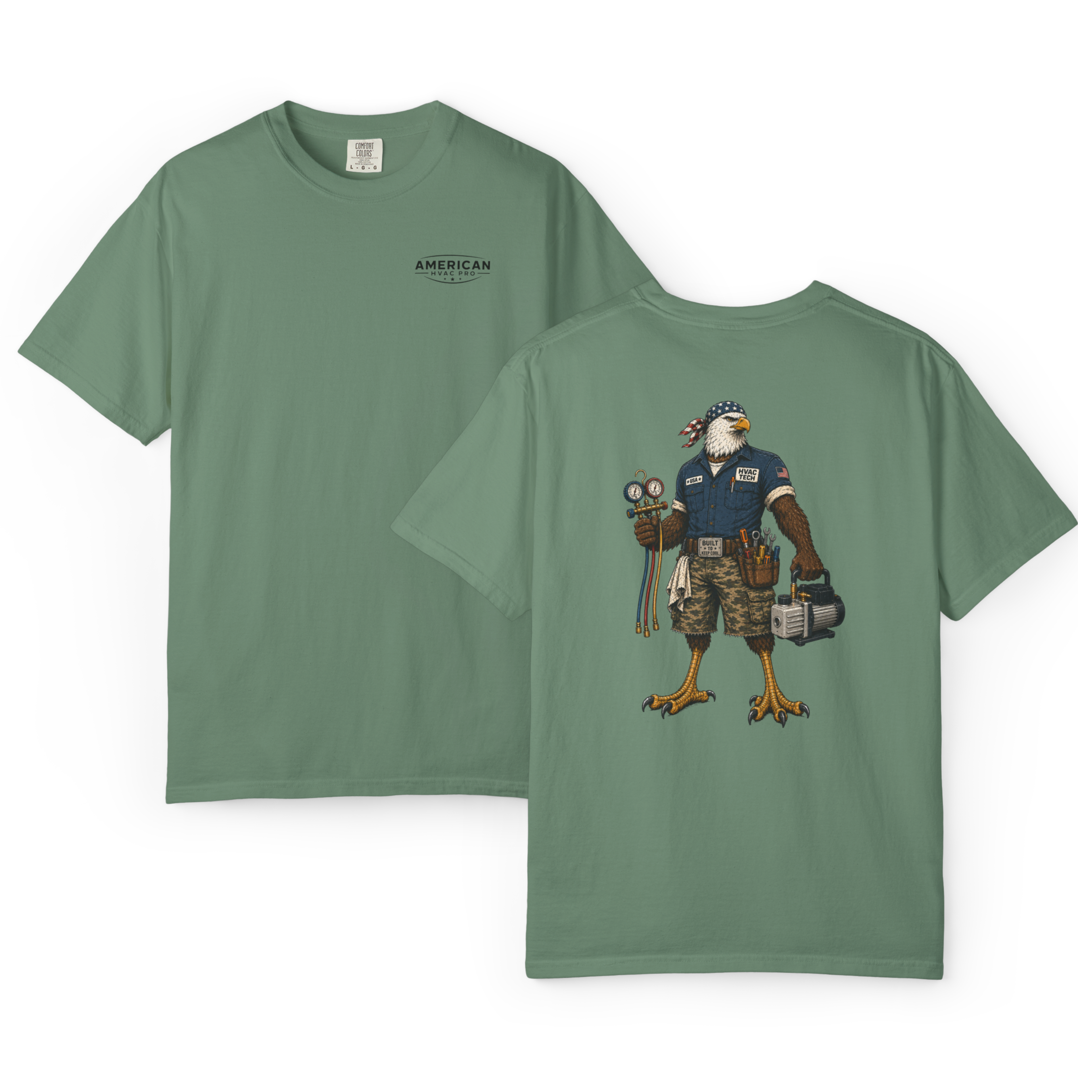 HVAC Eagle Tough Guy Heavyweight T-Shirt