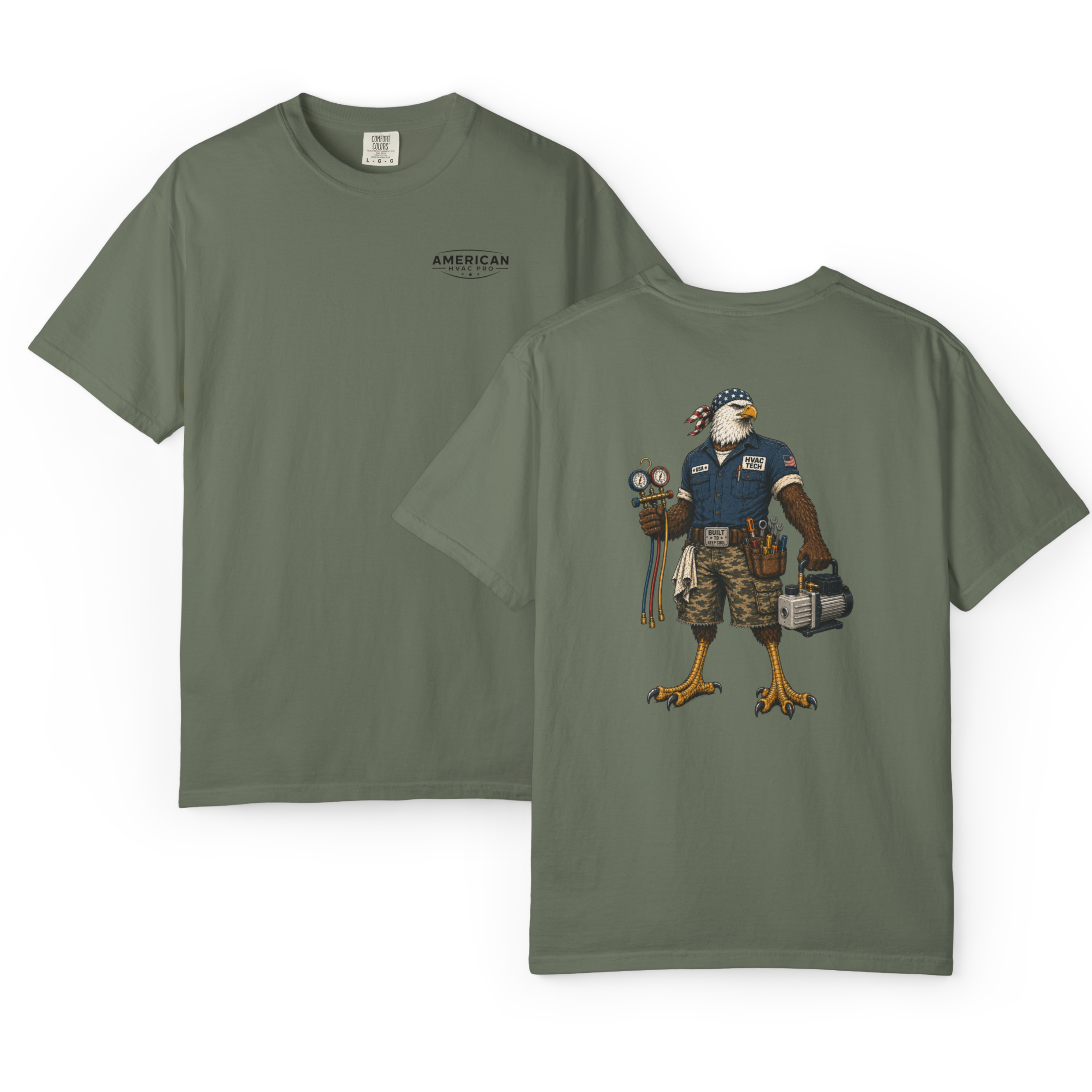 HVAC Eagle Tough Guy Heavyweight T-Shirt