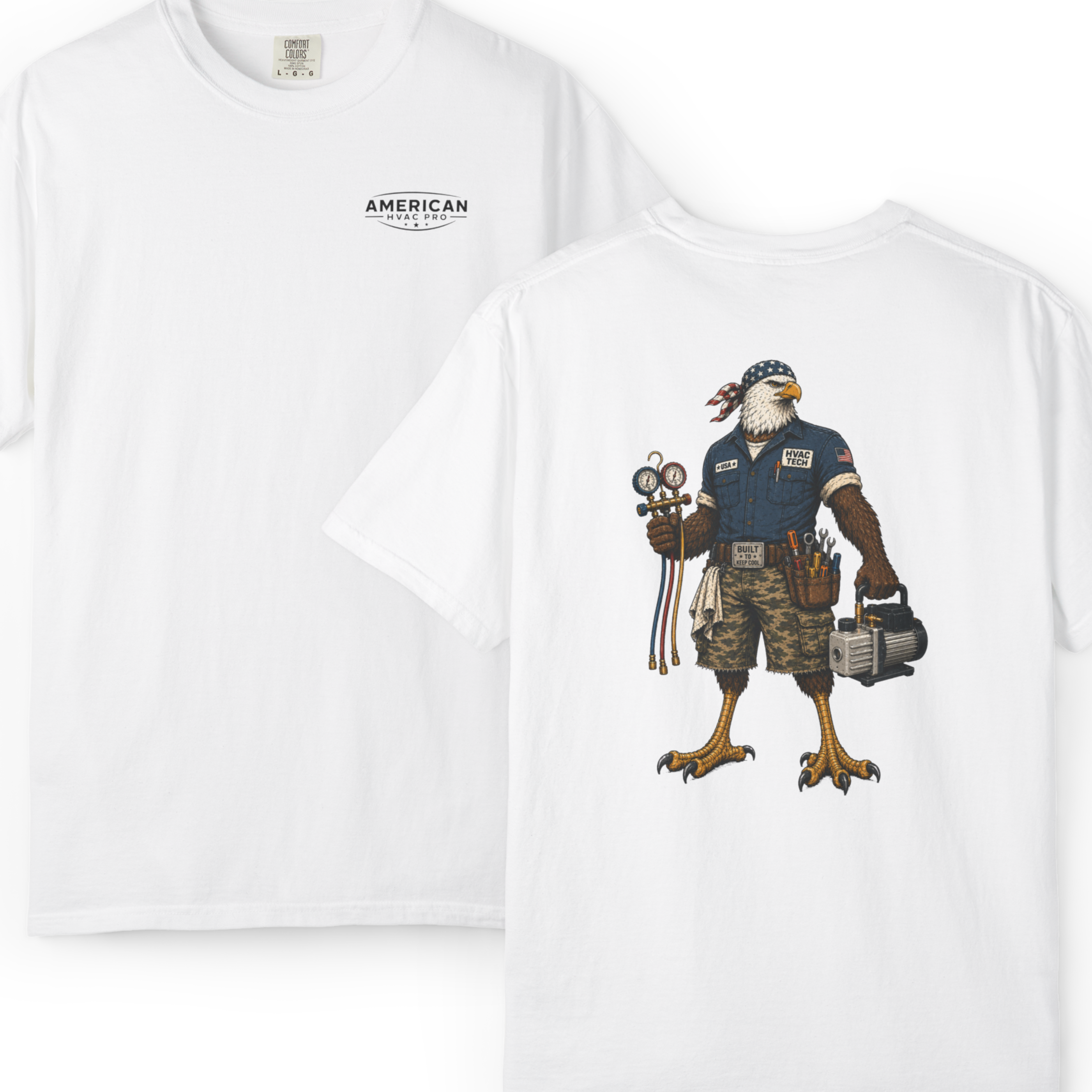 HVAC Eagle Tough Guy Heavyweight T-Shirt