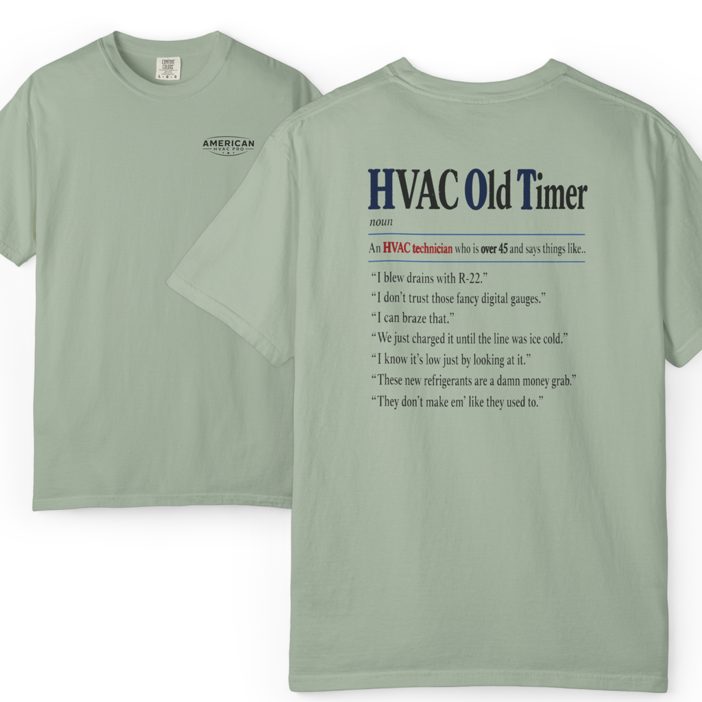 American HVAC Pro Old Timer Sayings Heavyweight T-Shirt