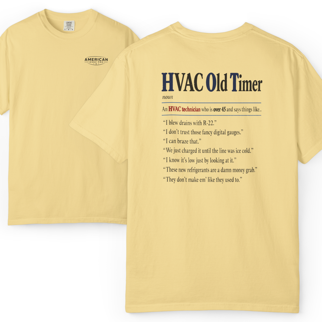 American HVAC Pro Old Timer Sayings Heavyweight T-Shirt