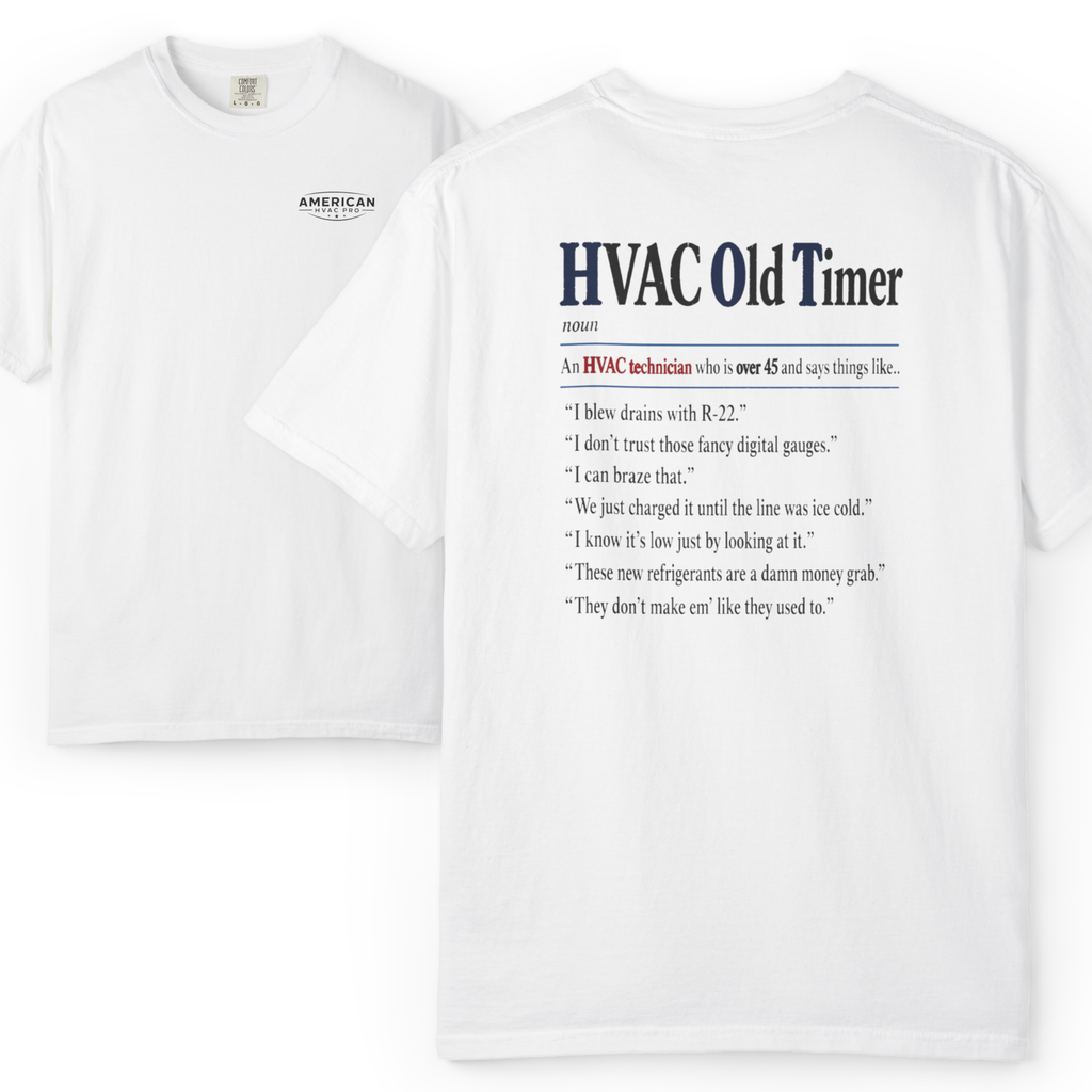 American HVAC Pro Old Timer Sayings Heavyweight T-Shirt