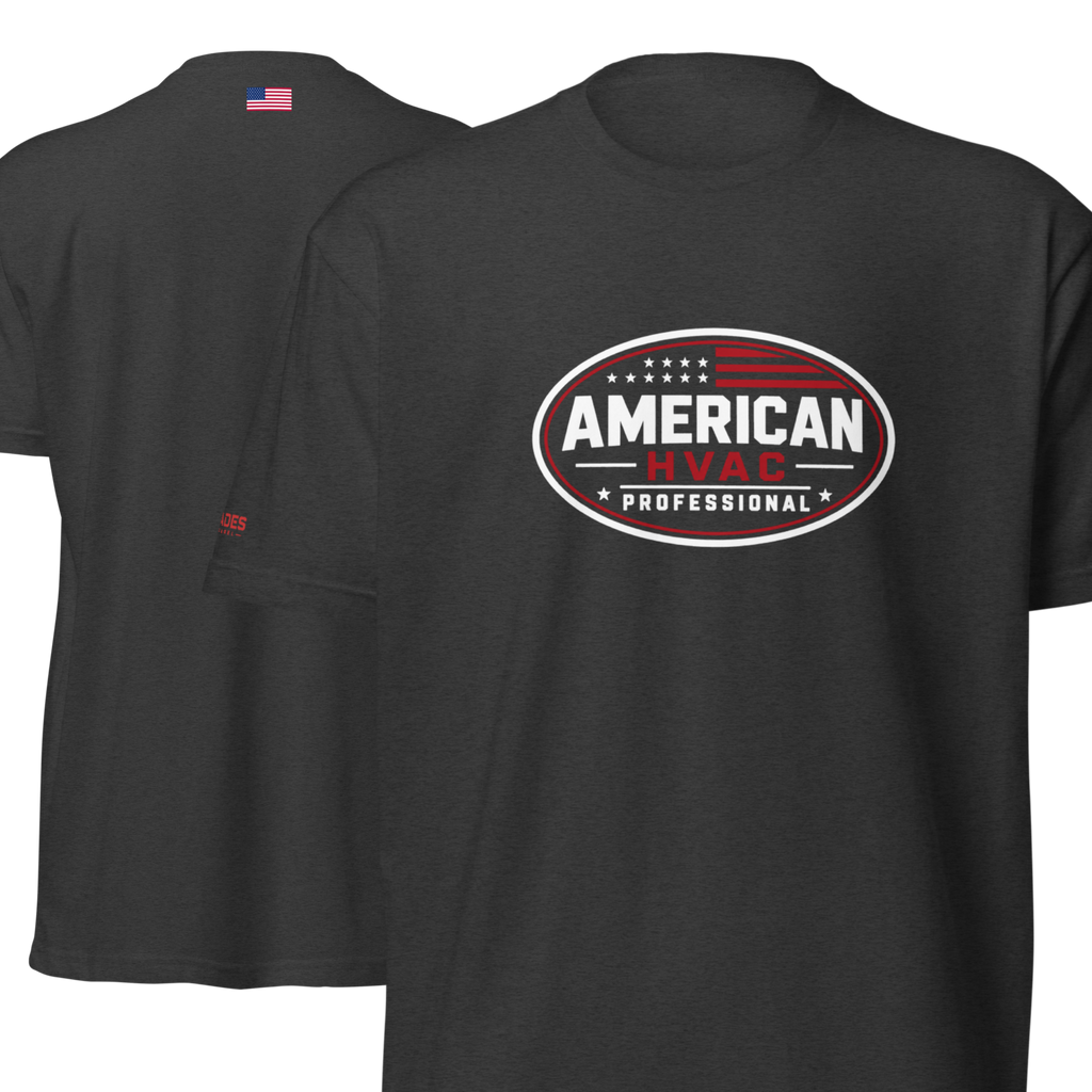 American HVAC Pro RW Emblem - Flag Back 6210 T-Shirt