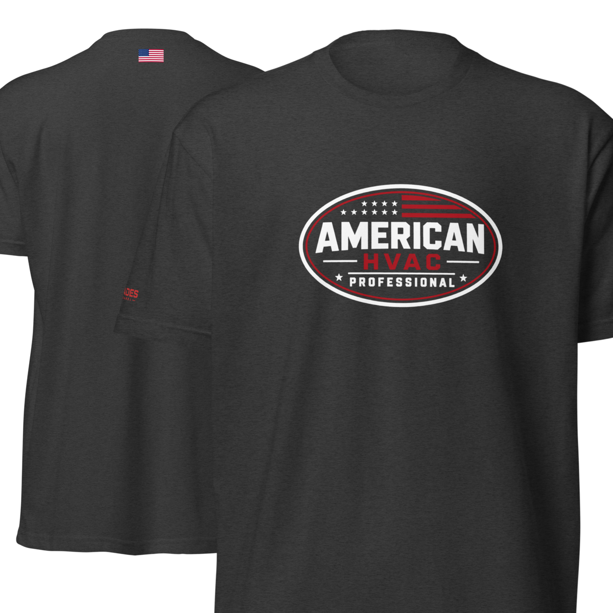 American HVAC Pro RY Emblem - Flag Back 6210 T-Shirt