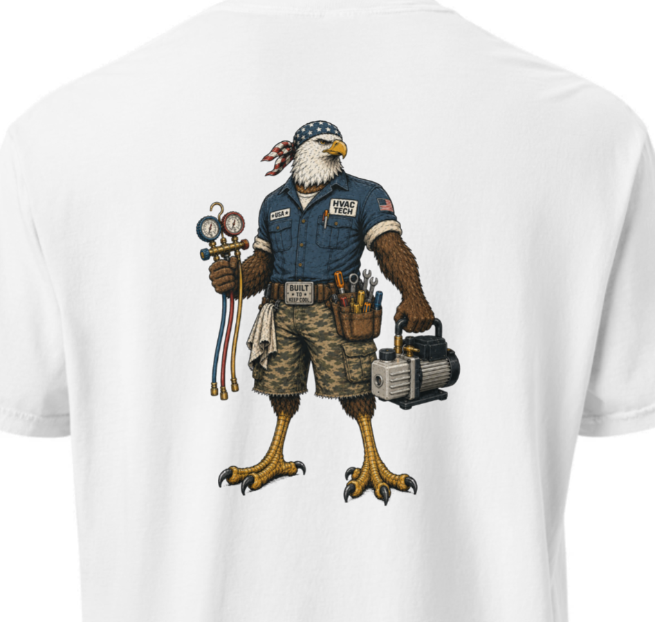 HVAC Eagle Tough Guy Heavyweight T-Shirt