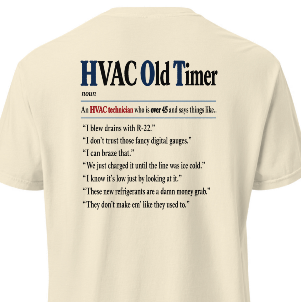 American HVAC Pro Old Timer Sayings Heavyweight T-Shirt