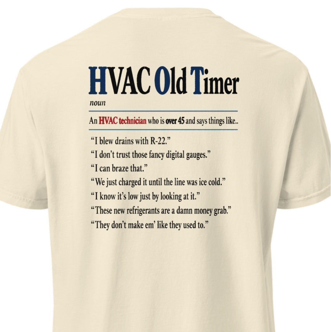 American HVAC Pro Old Timer Sayings Heavyweight T-Shirt
