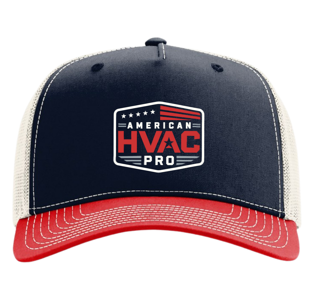 "American HVAC Pro" Version 2 Patriotic Trucker Hat - 112FPC Printed