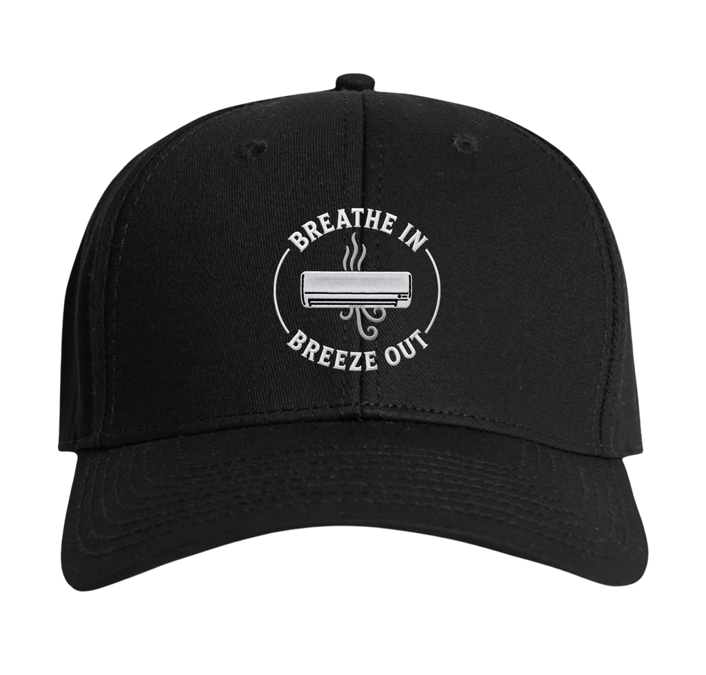 "Breathe In Breeze Out" 6 Panel Trucker Snapback - Embroidered