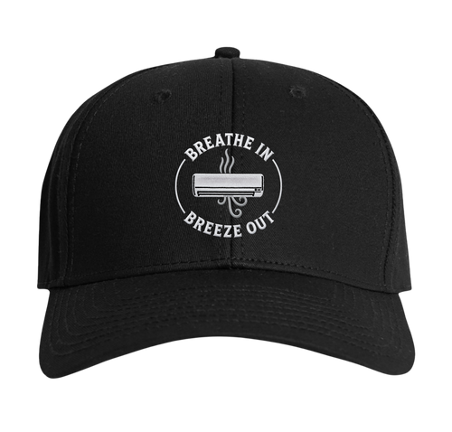"Breathe In Breeze Out" 6 Panel Trucker Snapback - Embroidered