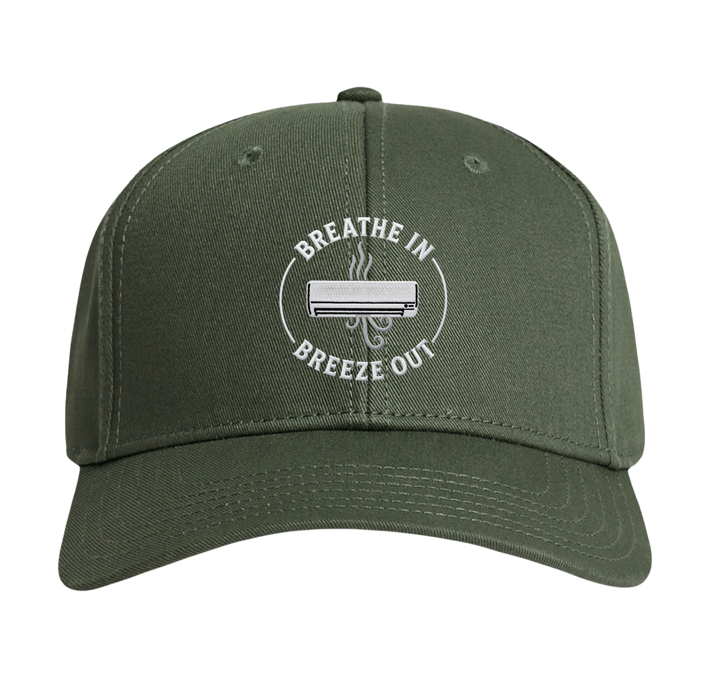"Breathe In Breeze Out" 6 Panel Trucker Snapback - Embroidered