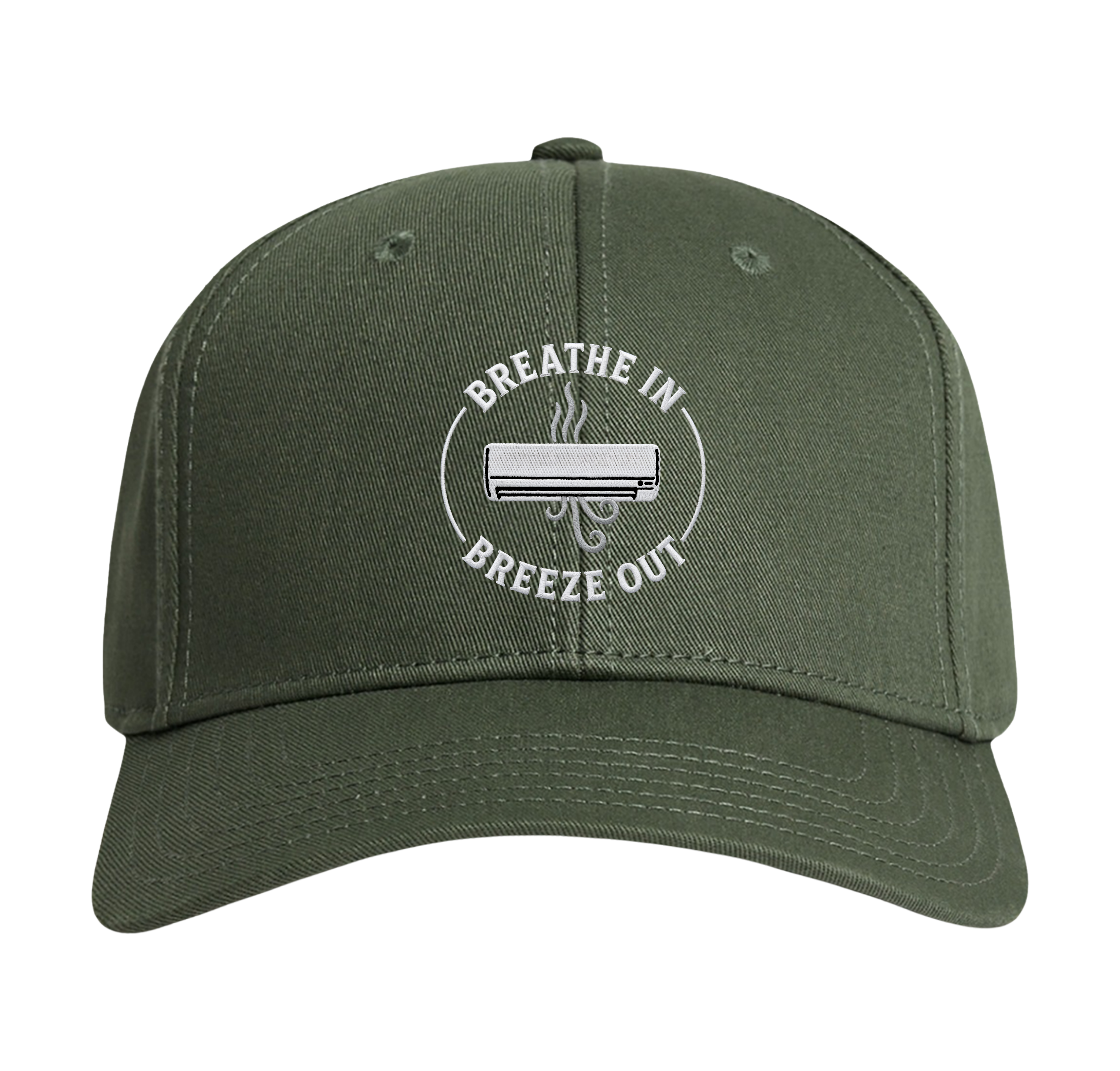"Breathe In Breeze Out" 6 Panel Trucker Snapback - Embroidered