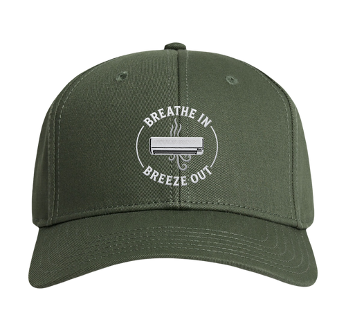 "Breathe In Breeze Out" Premium Cap - Snapback Embroidered
