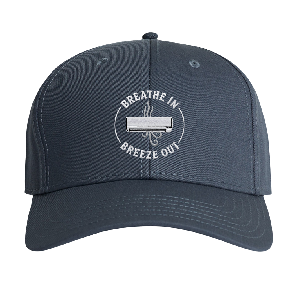 "Breathe In Breeze Out" 6 Panel Trucker Snapback - Embroidered