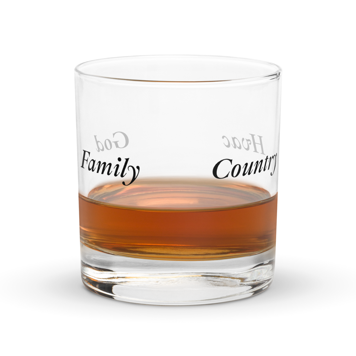 God, Family, Country, Hvac Whiskey Glass 10.5 Oz.