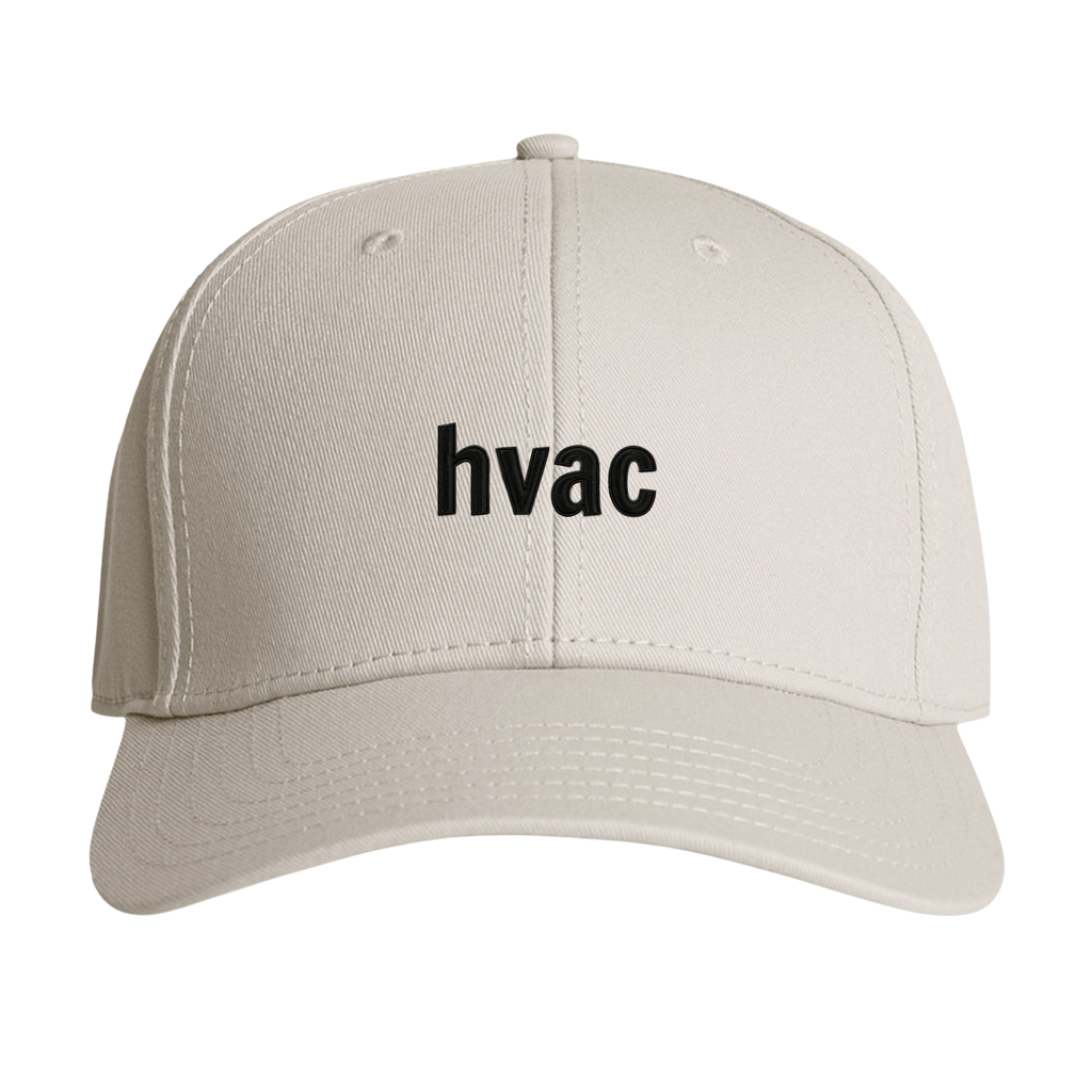 "hvac" Tan Premium Cap - Snapback Embroidered