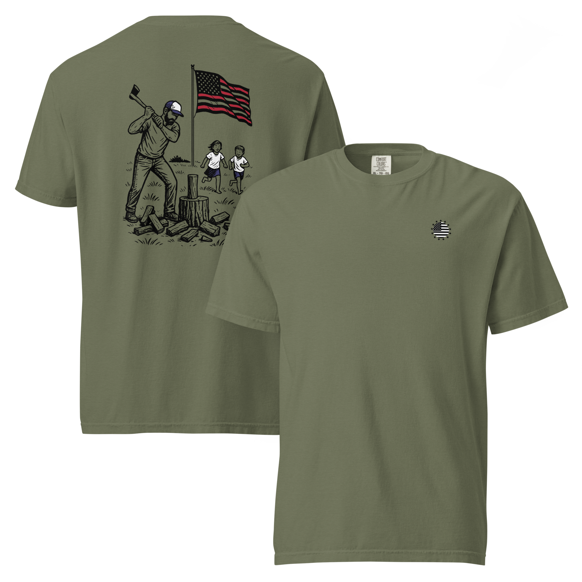 Chopping Wood w/ the Kids T-Shirt - Comfort Colors 1717