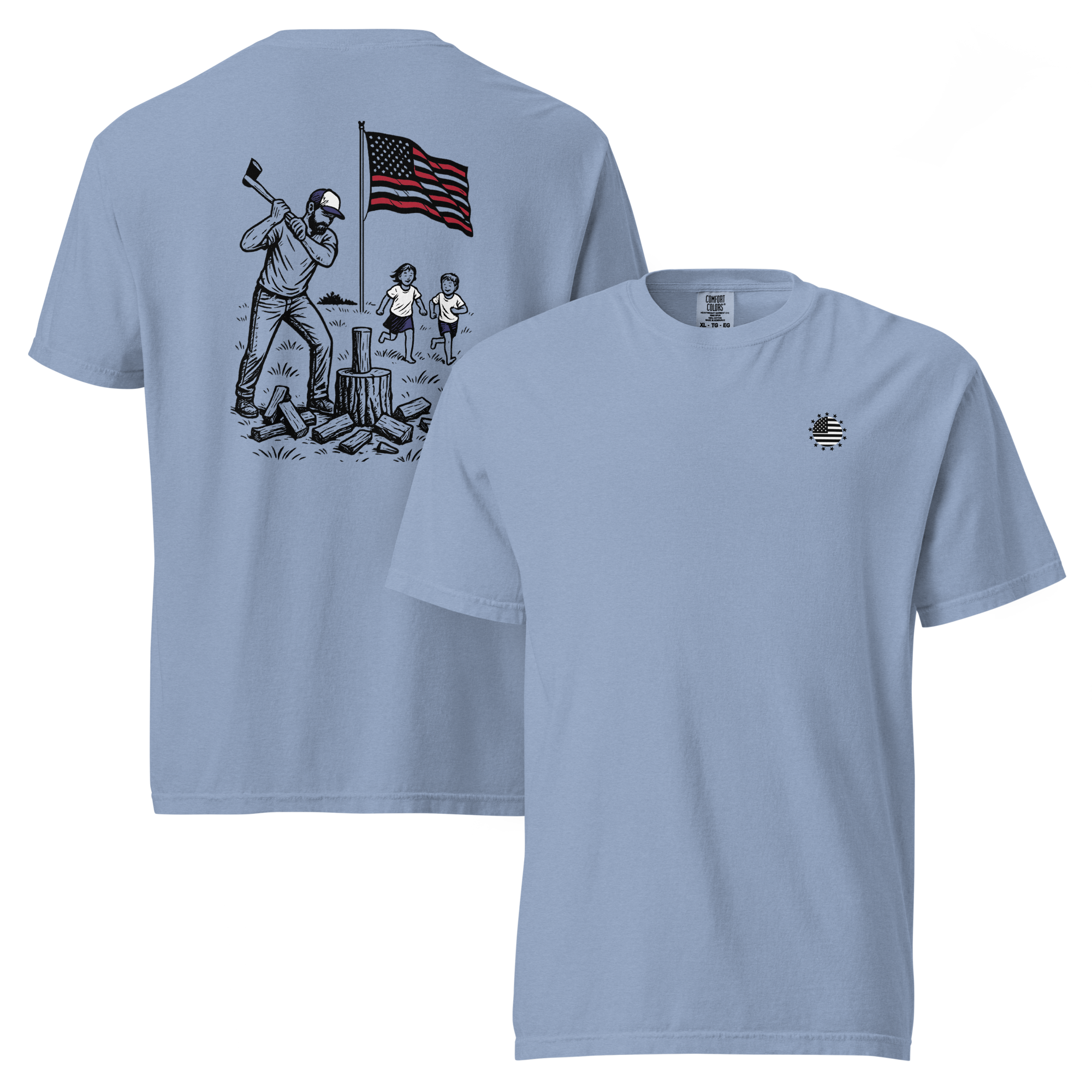 Chopping Wood w/ the Kids T-Shirt - Comfort Colors 1717