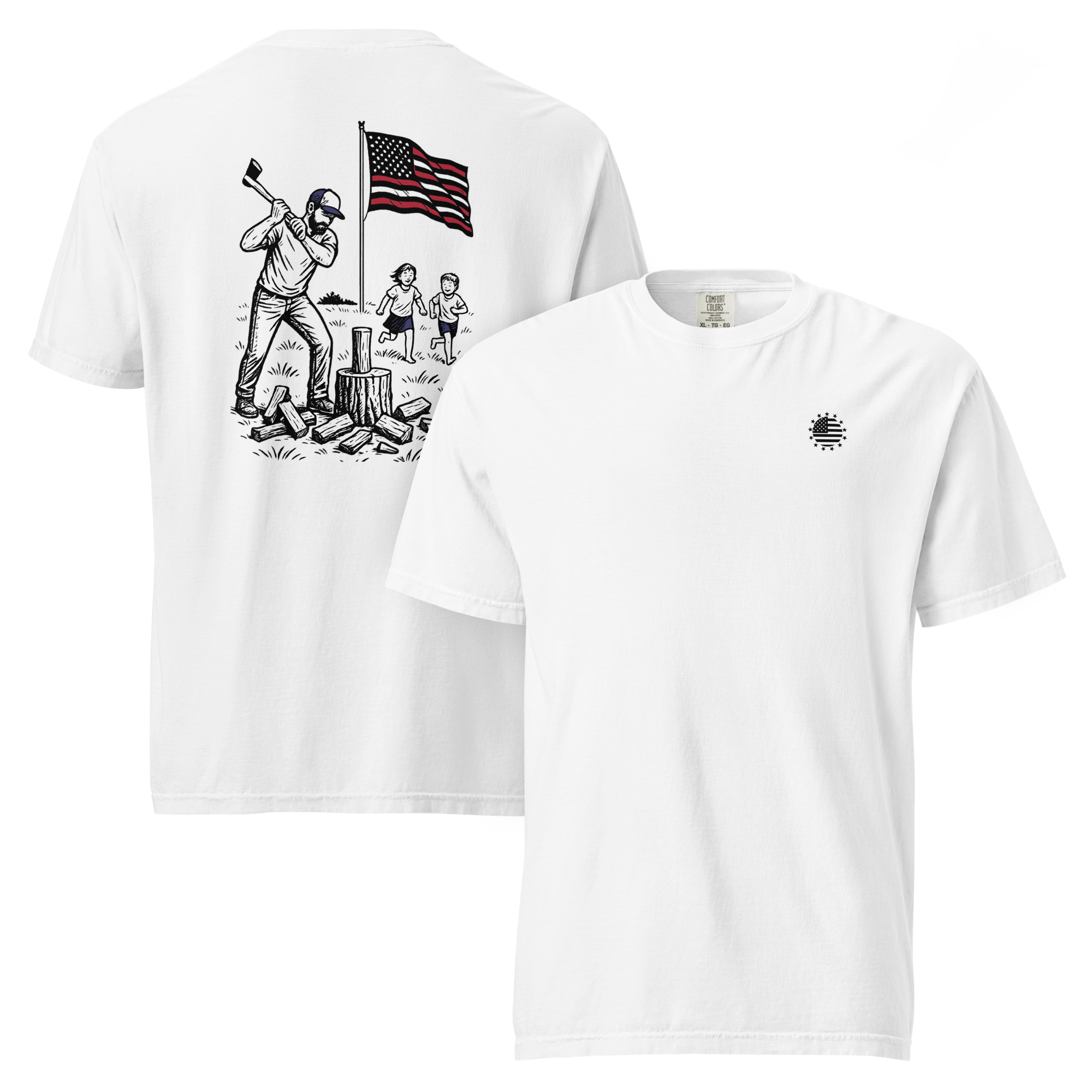 Chopping Wood w/ the Kids T-Shirt - Comfort Colors 1717
